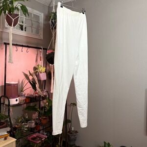Blair Womens White Wide Leg Lounge Pants Elastic Waist Casual Trousers 16